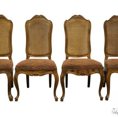 Set of 4 HIGH END Vintage Country French Provincial Cane Back Dining Side Chairs 