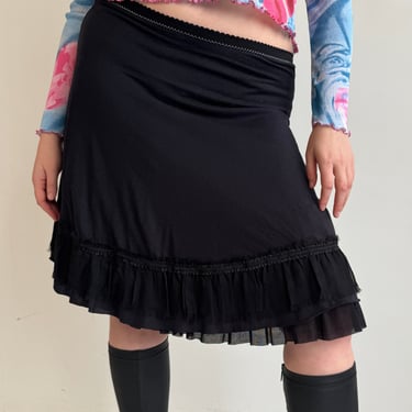 Italian Vintage - Black Midi Skirt (L-XL)