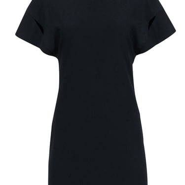 IRO - Black Short Sleeve Mini V-Back Dress Sz 4