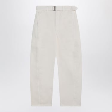 Lemaire White Belted Trousers Men