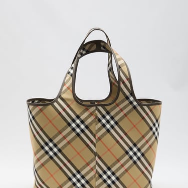 Burberry Women Medium Check Tote Bag