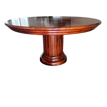 Round Extending Wood Pedestal Dining Table TR260-1