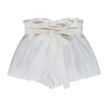 Alice &amp; Olivia - Cream Belted Linen Shorts Sz 2