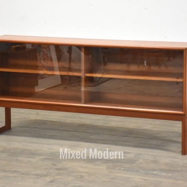 Danish Modern Teak Bookcase Credenza 