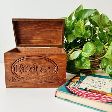 Wood Recipe Box