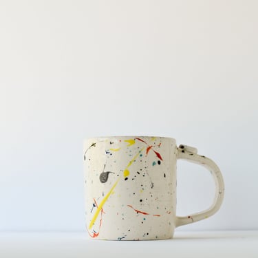 Splatter Mug with white clay - Handmade Ceramic Mug 