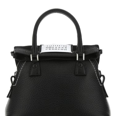 Maison Margiela Woman Black Leather Micro 5Ac Handbag