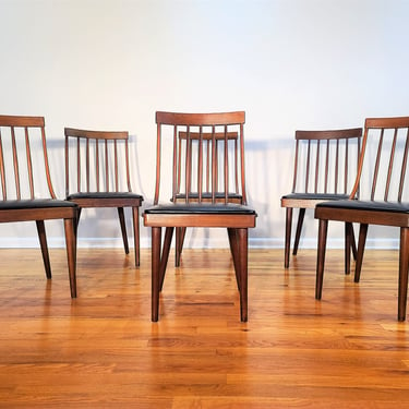 Mid Century Set of Six Lawrence Peabody for Nemschoff Dining Chairs - ProRefine Furnishings 