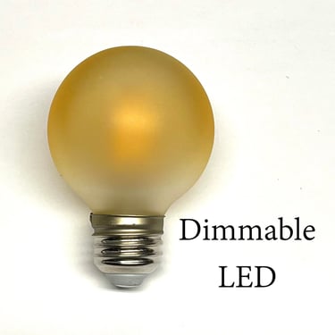 Set of 3 gold  **dimmable led bulb** for exposed bulb art deco lighting vintage 1920s free shipping 