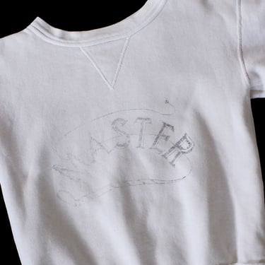 Rare Vintage Sweatshirt / 1940s WHIP Graphic Single V Sweat Shirt / MASTER 