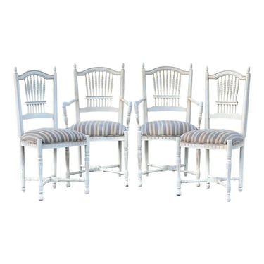 Ethan Allen Legacy Wheat Back Dining Chairs - Set of 4 