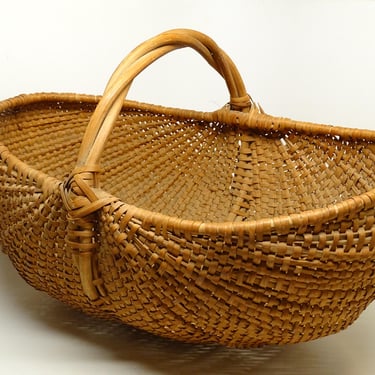 Antique Early 1900's Large 16 Inch Buttocks Woven Basket