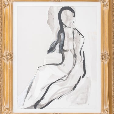 Joan Shapiro Nude Woman Gouache on Paper