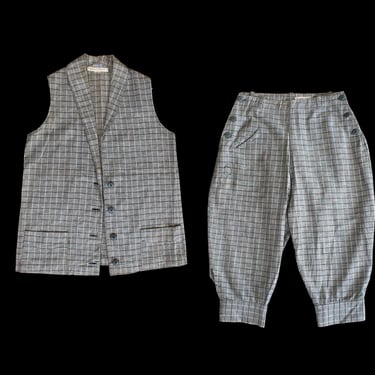 Rare 1920s Outdoor Outfit / 20s Sportswear Knickers and Jacket Set / TOM BOY / Hiking Golf Camp 