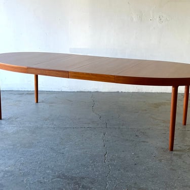 Danish Modern Harry Ostergaard for A/S Randers Expanding Oval Teak Table 
