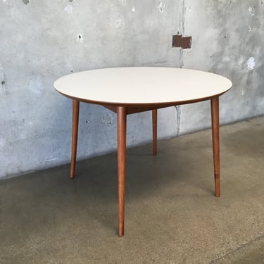 Lewis White & Walnut Oval Dining Table