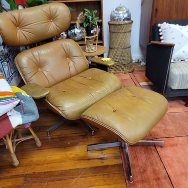 Selig Eames Style Lounger and Ottomam