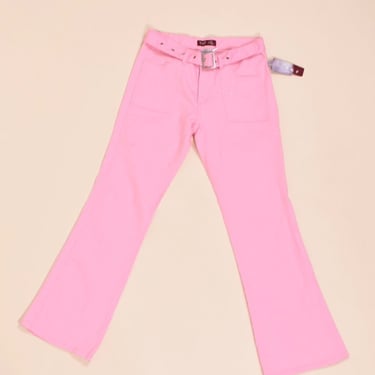 Pink Y2K Belted Flares By Y&amp;F, 30
