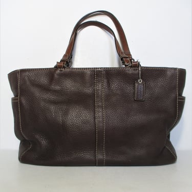 Vintage Coach Brown Leather Shoulder Bag, Pebble Grain Leather Purse, J0782-F11347 