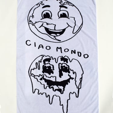 Ciao Mondo Beach Towel by Marco Bruzzone
