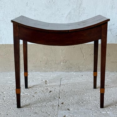 18th C. George III Mahogany Saddleseat Stool