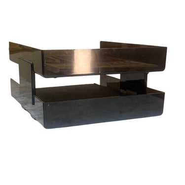 Retro Rubbermaid Desk Organizer | Mid-Century Modern Smoked Acrylic File Holder 