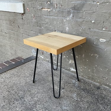 White Oak MCM Style  Side Table