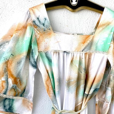 Vintage 70s Hawaiian Dress 1970s Hawaii Muumuu Tie Dye 