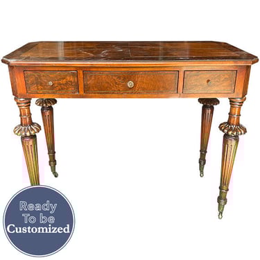 39&quot; Unfinished 3 Drawer Vintage Console #08790