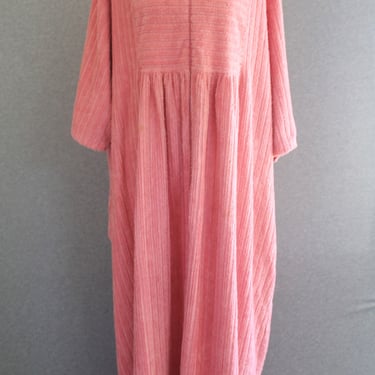 1970-80s - Stan Herman - Signature ll - Chenillle - Kaftan - Robe - House Dress - mumu - Loungewear - Estimated size L 
