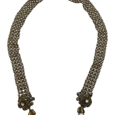 Miriam Haskell 1950s Unsigned Faux Pearl Lariat