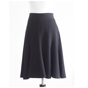 Vintage Black Fluted Skirt 