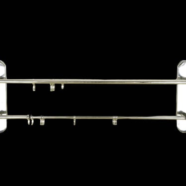 Vintage Streamline Steel Bathroom Towel Wall Rack