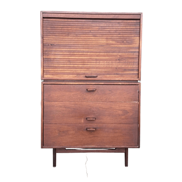 Mid Century Modern Jens Risom 2 Piece Dresser Chest Cabinet Storage Cabinet
