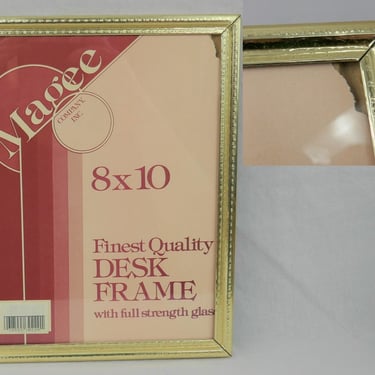 Vintage Picture Frame - Goldtone Metal - Holds an 8