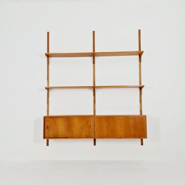 Danish modern modular Oak shelving system by Hansen & Guldborg Mobler, Denmark, 1960s 