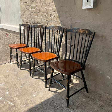 Set of 4 Hitchcock Chairs