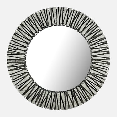 Willy Ceysens Brutalist Aluminum Wall Mirror