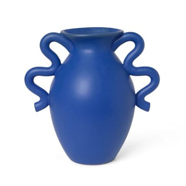 Ferm Living Blue Glazed Stoneware Verso Table Vase FFW258-9