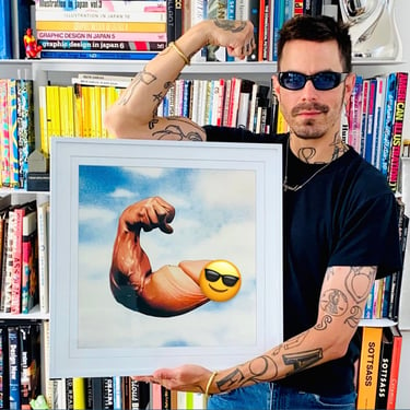 Adrian Loos 'Make A Muscle' Framed Print