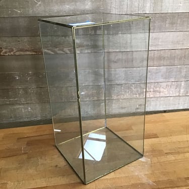 Glass and Brass Doll Display Case (Tacoma)