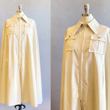 1970's Oscar de La Renta Cape / Vintage Cape / Vintage Raincoat / 1970's Poncho / Size One Size Fits Most 