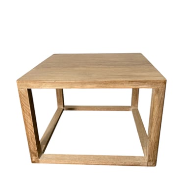 Limited Edition Square Walnut Cube Coffee Table
