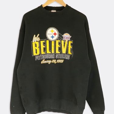 Vintage 1995 NFL Pittsburgh Steelers We Believe Super Bowl XXIX Sweatshirt Sz XL