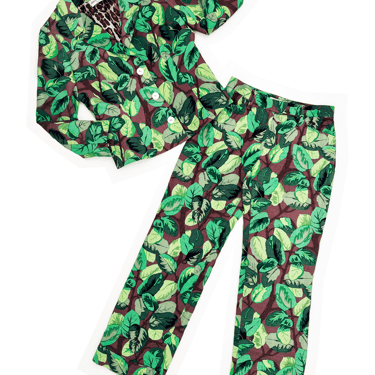 Dolce & Gabbana S/S 1997 leaf print suit