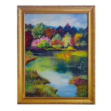 Rainbow Pond Painting