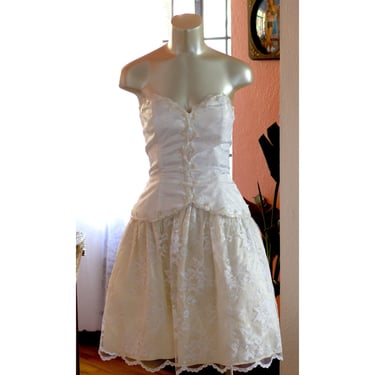 strapless semi formal dresses Zapakasa Women Ivory Bodycon Short Satin Work Dress Strapless Ruffled Semi  Formal Dress main image 1