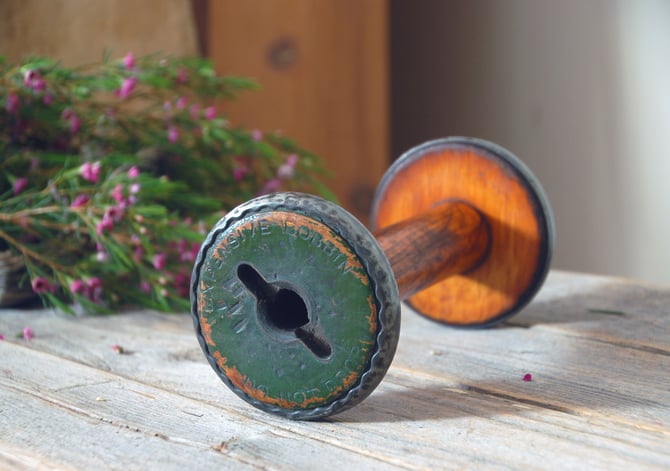 Antique Bobbins Spindles Cones Extra Large Vintage Wooden Thread Spools 