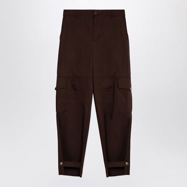 Moschino Brown Wide Cargo Trousers Women