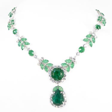 Christian Dior Faux Emerald Necklace 1969